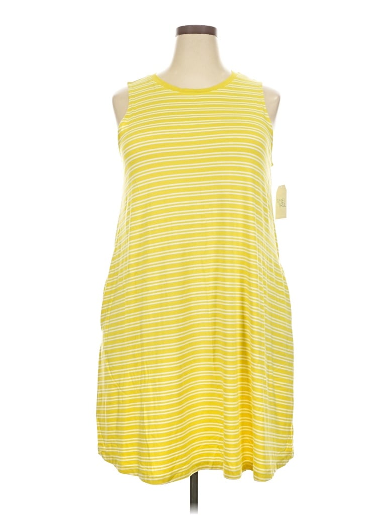 Time And Tru Casual Dress In Yellow