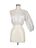 PrettyLittleThing Silver 3/4 Sleeve T-Shirt Size 6 - photo 1