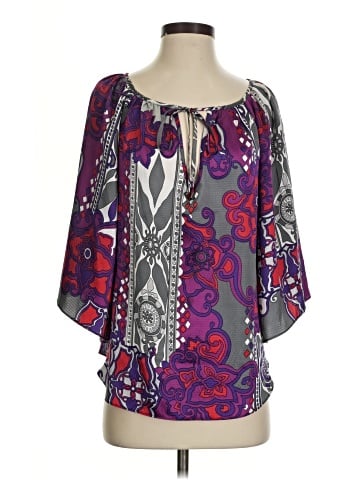 Alice & Trixie 3/4 Sleeve Silk Top (view 1)