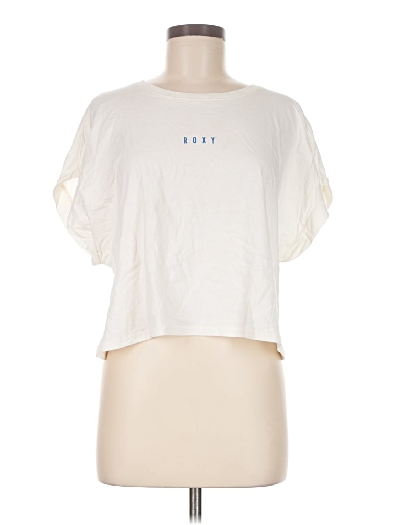 Pre-owned Roxy Short Sleeve T-shirt In White