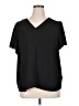 NYDJ 100% Polyester Black Short Sleeve Blouse Size XL - photo 1