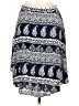 Style Me 100% Rayon Paisley Blue Casual Skirt Size L - photo 2