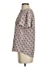 Ann Taylor 100% Polyester Print Ivory Short Sleeve Blouse Size XS - photo 5