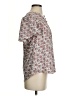 Ann Taylor 100% Polyester Print Ivory Short Sleeve Blouse Size XS - photo 4