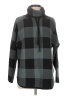 Adrienne Vittadini Checkered-gingham Black Poncho Size M - photo 1