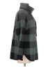 Adrienne Vittadini Checkered-gingham Black Poncho Size M - photo 4