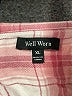 Well Worn 100% Viscose Plaid Pink 3/4 Sleeve Button-Down Shirt Size XL - photo 7