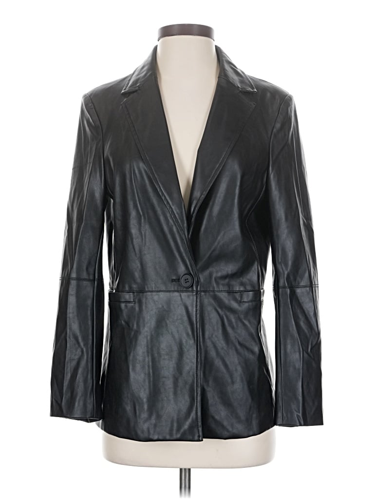 Pre-owned Evereve Blazer Jacket In Black