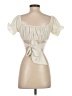 Lyaner Ivory Short Sleeve Blouse Size S - photo 2