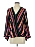 Allison Joy 100% Polyester Stripes Black 3/4 Sleeve Blouse Size S - photo 1