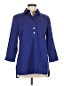 Hinson Wu Solid Blue 3/4 Sleeve Button-Down Shirt Size 6 - photo 1