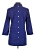 Hinson Wu Solid Blue 3/4 Sleeve Button-Down Shirt Size 6 - photo 2
