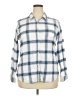 Weatherproof Plaid Blue Long Sleeve Button-Down Shirt Size XXL - photo 1
