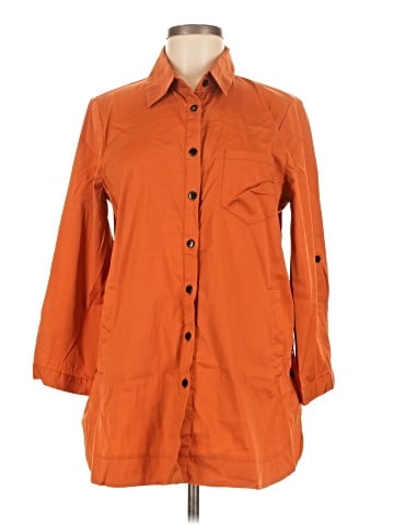 Flair 3/4 Sleeve Button-Down Shirt (view 1)