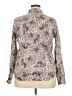 Chaps 100% Cotton Floral Ivory Long Sleeve Blouse Size XXL - photo 2