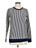 Madeleine Thompson Stripes Blue Silk Pullover Sweater Size M - photo 1