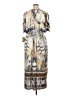 One World Print Tan Casual Dress Size 1X (petite) - photo 2