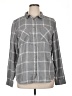 dip Plaid Gray Long Sleeve Blouse Size XL - photo 1