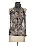 Elan 100% Polyester Paisley Black Sleeveless Blouse Size M - photo 1