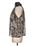 Elan 100% Polyester Paisley Black Sleeveless Blouse Size M - photo 5