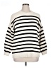 Maurices 100% Polyester Stripes Ivory Pullover Sweater Size 14 (0) - photo 1