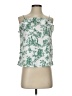 H&M 100% Polyester Green Sleeveless Blouse Size 4 - photo 1