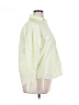 Zara Solid Green Long Sleeve Button-Down Shirt Size XL - photo 4