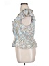 Parker 100% Viscose Blue Sleeveless Blouse Size XL - photo 5