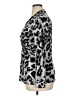Cache Animal Print Silver Long Sleeve Blouse Size XL - photo 5