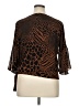 MICHAEL Michael Kors Brown 3/4 Sleeve Blouse Size XL - photo 2