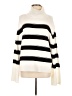 Laundry by Shelli Segal Stripes Ivory Turtleneck Sweater Size M - photo 1