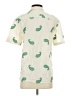 Zara Paisley Ivory Short Sleeve Button-Down Shirt Size S - photo 2