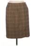 Petite Sophisticate Plaid Brown Formal Skirt Size 12 - photo 2