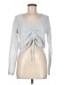 Wishful Thinking Silver Pullover Sweater Size M - photo 1