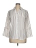 Roz & Ali 100% Polyester Stripes White 3/4 Sleeve Blouse Size XL - photo 1