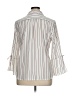 Roz & Ali 100% Polyester Stripes White 3/4 Sleeve Blouse Size XL - photo 2