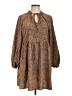 Shein 100% Polyester Animal Print Brown Casual Dress Size 12 - photo 1