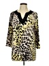 Ellen Tracy Animal Print Yellow 3/4 Sleeve Blouse Size L - photo 1