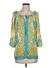Cache 100% Polyester Teal 3/4 Sleeve Blouse Size S - photo 1