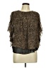 Assorted Brands Animal Print Brown Short Sleeve Blouse Size L (estimated) - photo 1