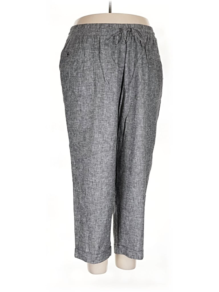 Jones New York Signature Linen Pants In Gray