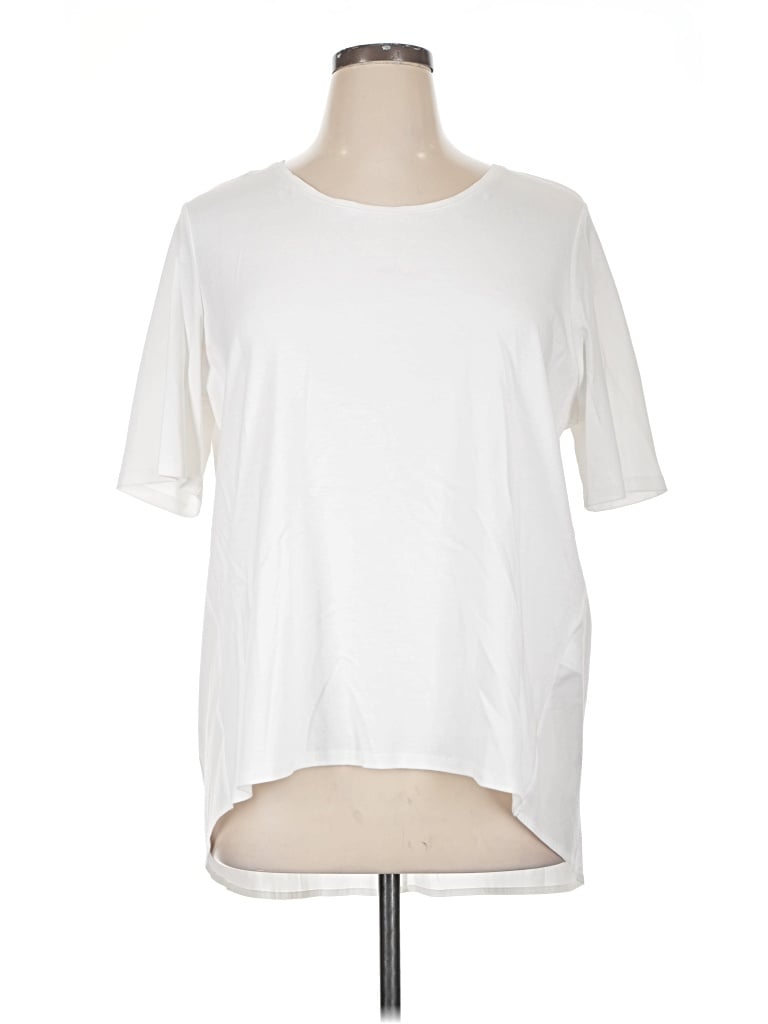 Pre-owned Chico's Short Sleeve T-shirt In White