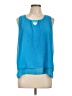 Mine 100% Polyester Blue Sleeveless Blouse Size L - photo 1
