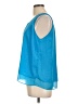 Mine 100% Polyester Blue Sleeveless Blouse Size L - photo 5
