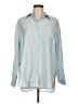 Allie Rose Blue Long Sleeve Button-Down Shirt Size L - photo 1