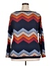 Coeur De Vague Chevron-herringbone Blue Pullover Sweater Size XXL - photo 2