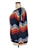 Coeur De Vague Chevron-herringbone Blue Pullover Sweater Size XXL - photo 5