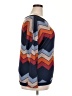 Coeur De Vague Chevron-herringbone Blue Pullover Sweater Size XXL - photo 4