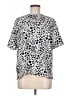 TanJay Animal Print Ivory Short Sleeve Blouse Size M - photo 1