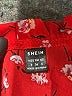 Shein 100% Polyester Red Short Sleeve Blouse Size 4 - photo 7